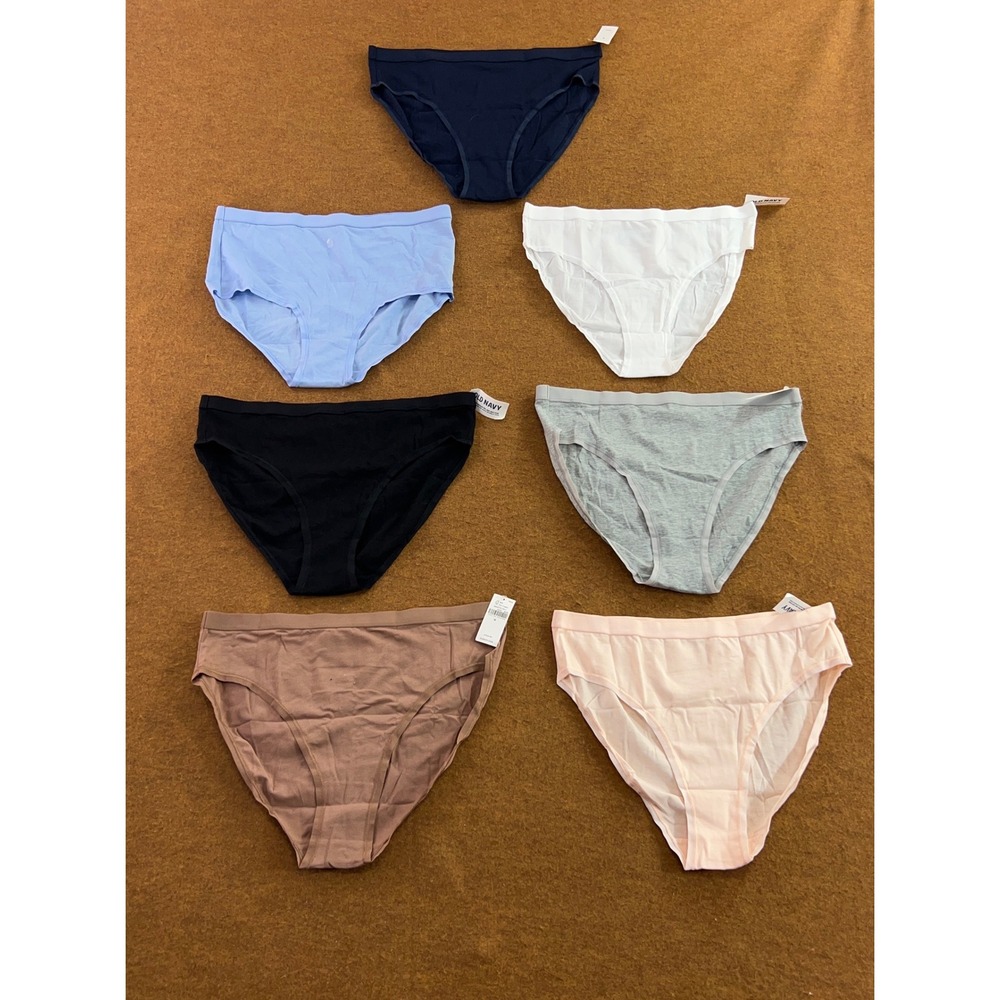 Old Navy Womens Medium Multicolor 6-Pack Cotton Spandex Classic Bikini Panty NWT